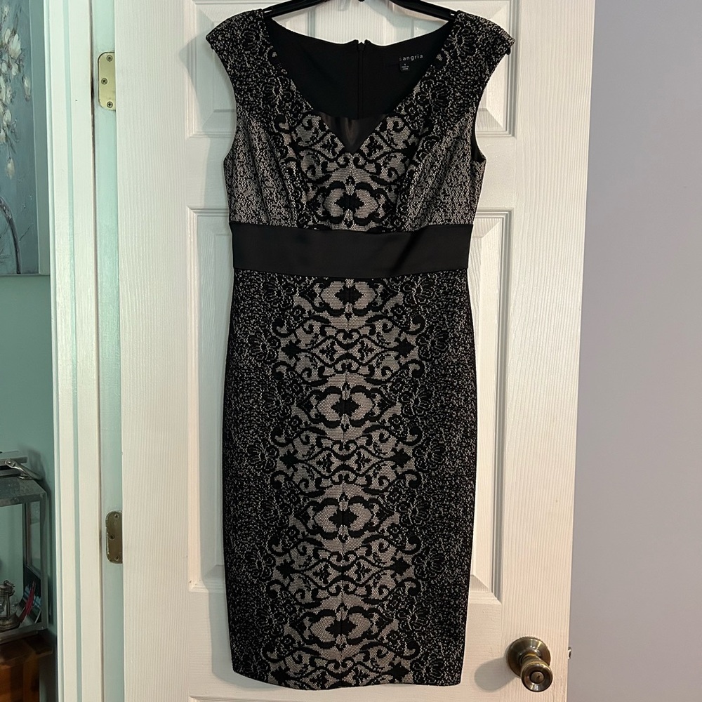 Sangria midi pencil dress